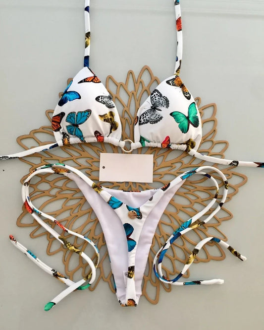 Leopard Thong Bikini Set